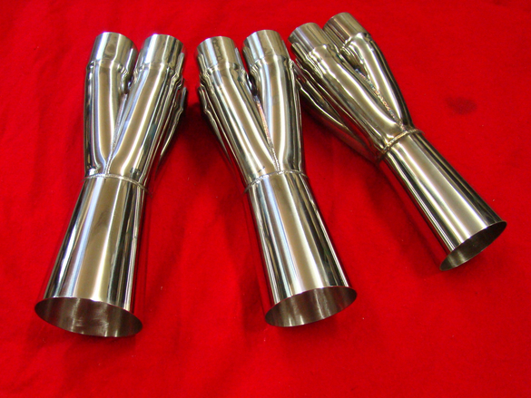 Stainless Merge Collectors (SOLD AS PAIRS $650.00)