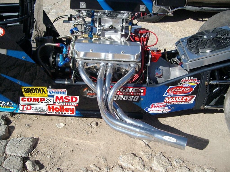 Small Block Chevy Dragster Headers (Downswept) Mike’s Fab Shop Inc.